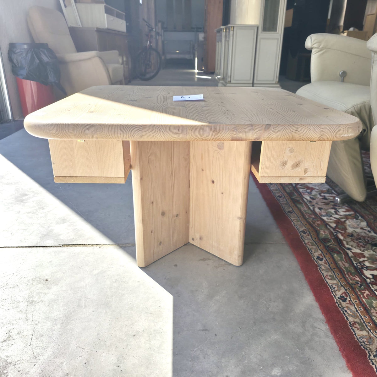 Masă de Cafea din Lemn Masiv de Brad – 74 × 74 × 50 cm