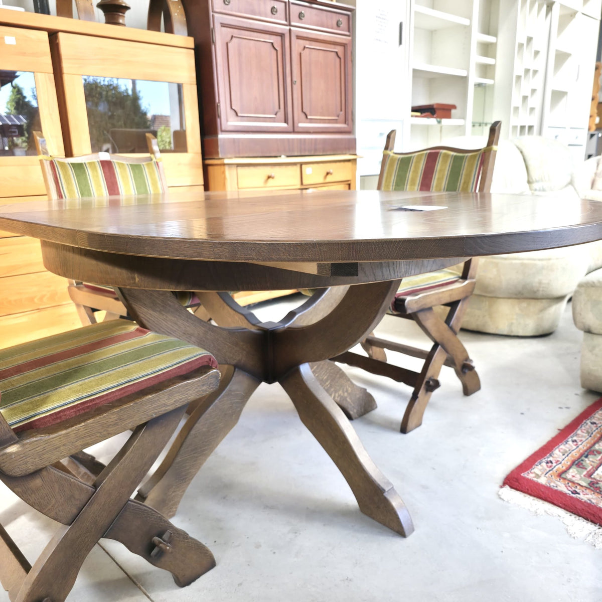 Masă de Dining Extensibilă din Lemn – 164 × 115 × 74 cm