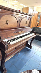 Pianină Vintage în Stil Clasic, cu Placă din Bronz – 160 × 70 × 142 cm