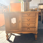 Comodă din Lemn cu 1 Ușă și 4 Sertare – 79 × 40 × 69 cm