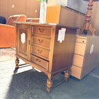 Comodă din Lemn cu 1 Ușă și 4 Sertare – 79 × 40 × 69 cm