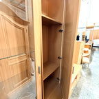 Bibliotecă cu Uși din Lemn și Sticlă – 260 × 55 × 205 cm