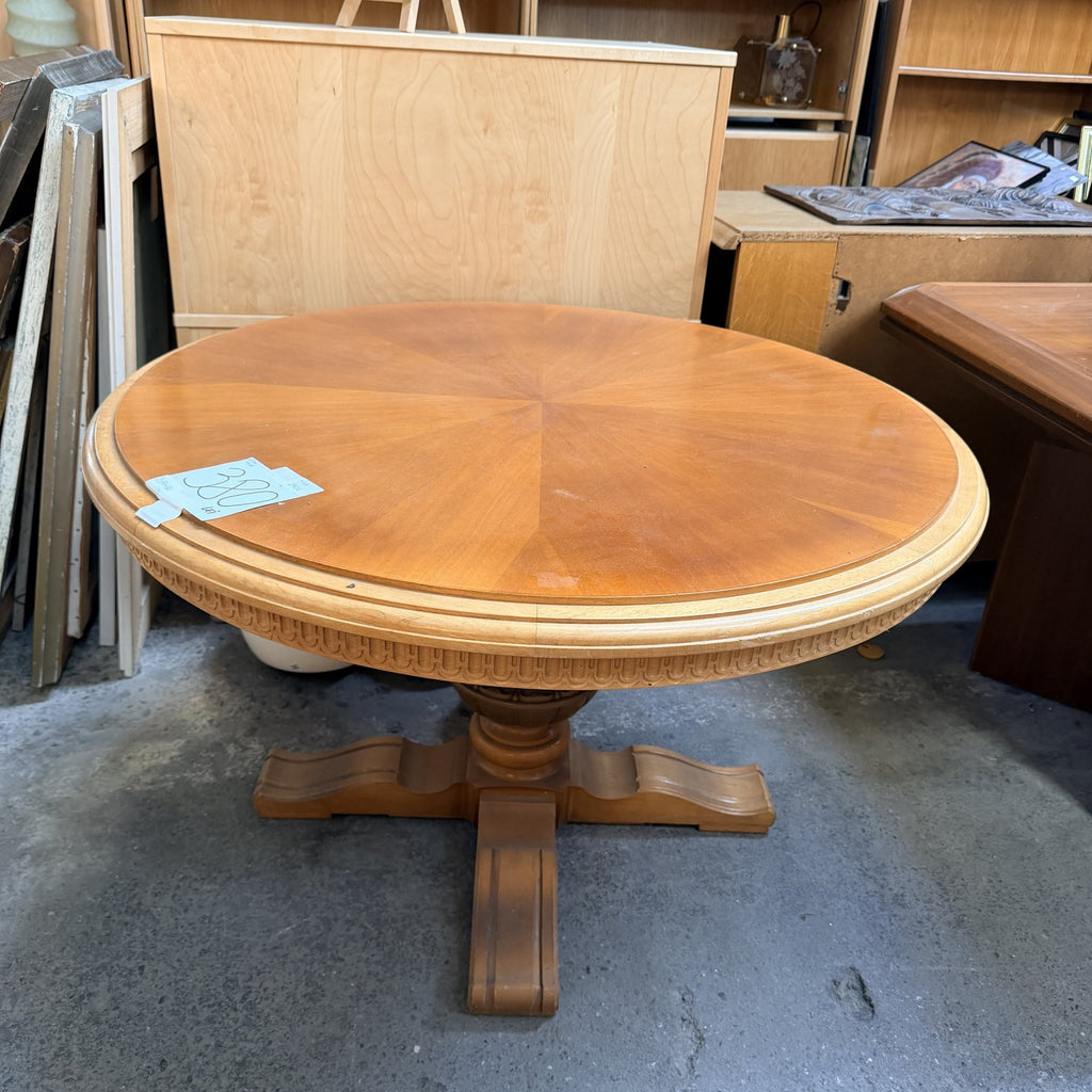 Masă de Cafea Rotundă din Lemn – Ø97 × 60 cm