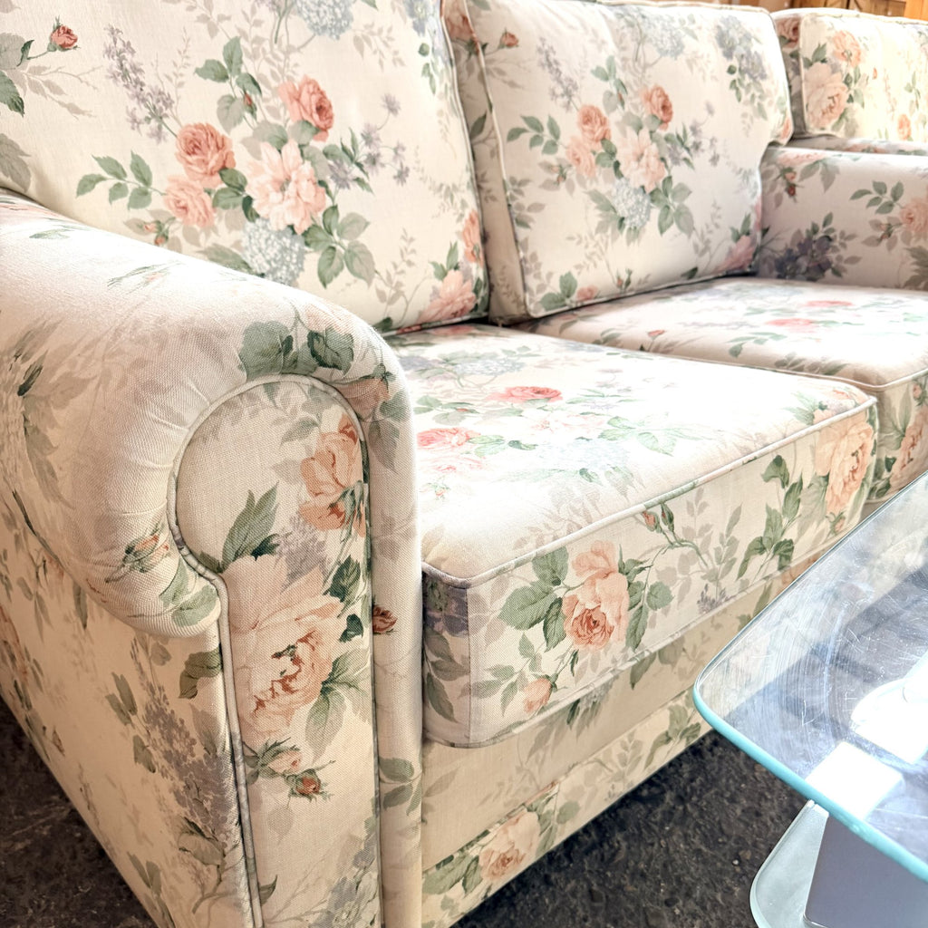 Set 2 Canapele cu Tapițerie Florală – 3 Locuri + 2 Locuri