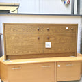 Comodă din PAL Melaminat cu 2 Uși și 2 Sertare – 121 × 41 × 58 cm