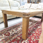 Masă din Lemn cu Blat din Ceramică – 138 × 78 × 50 cm