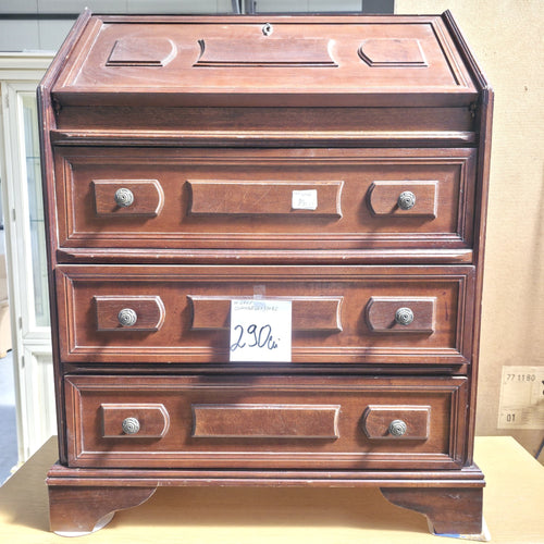 Comodă Stil Secreter din Lemn cu 3 Sertare – 66 × 37 × 85 cm