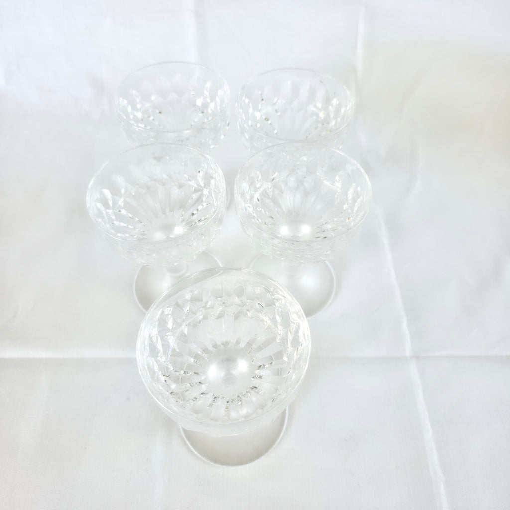 Set 5 Pahare din Cristal 24% PbO – Ø7 × 9,5 cm