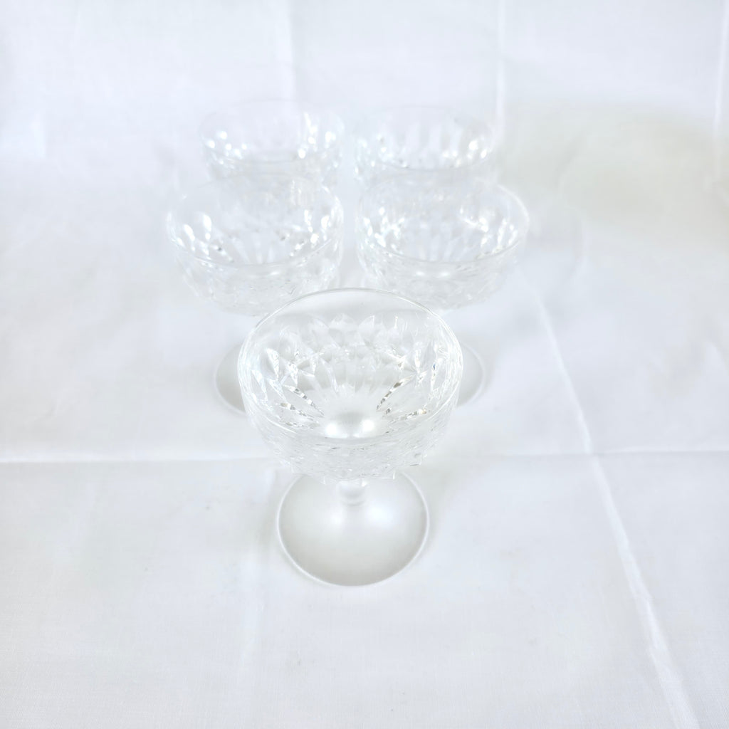 Set 5 Pahare din Cristal 24% PbO – Ø7 × 9,5 cm