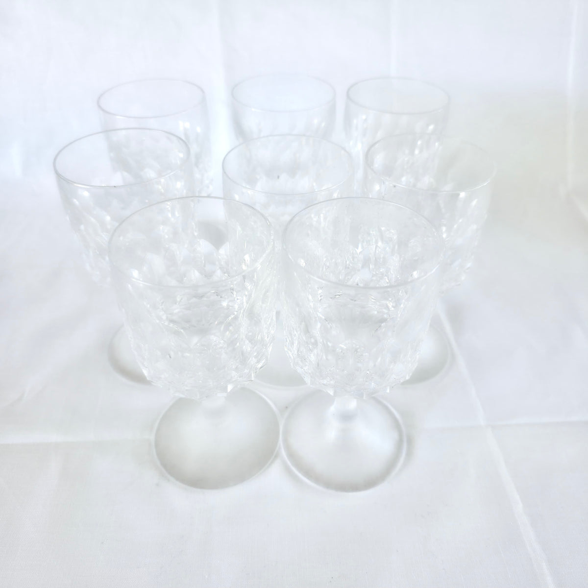 Set 8 Pahare din Cristal 24% PbO – Ø6,5 × 13 cm