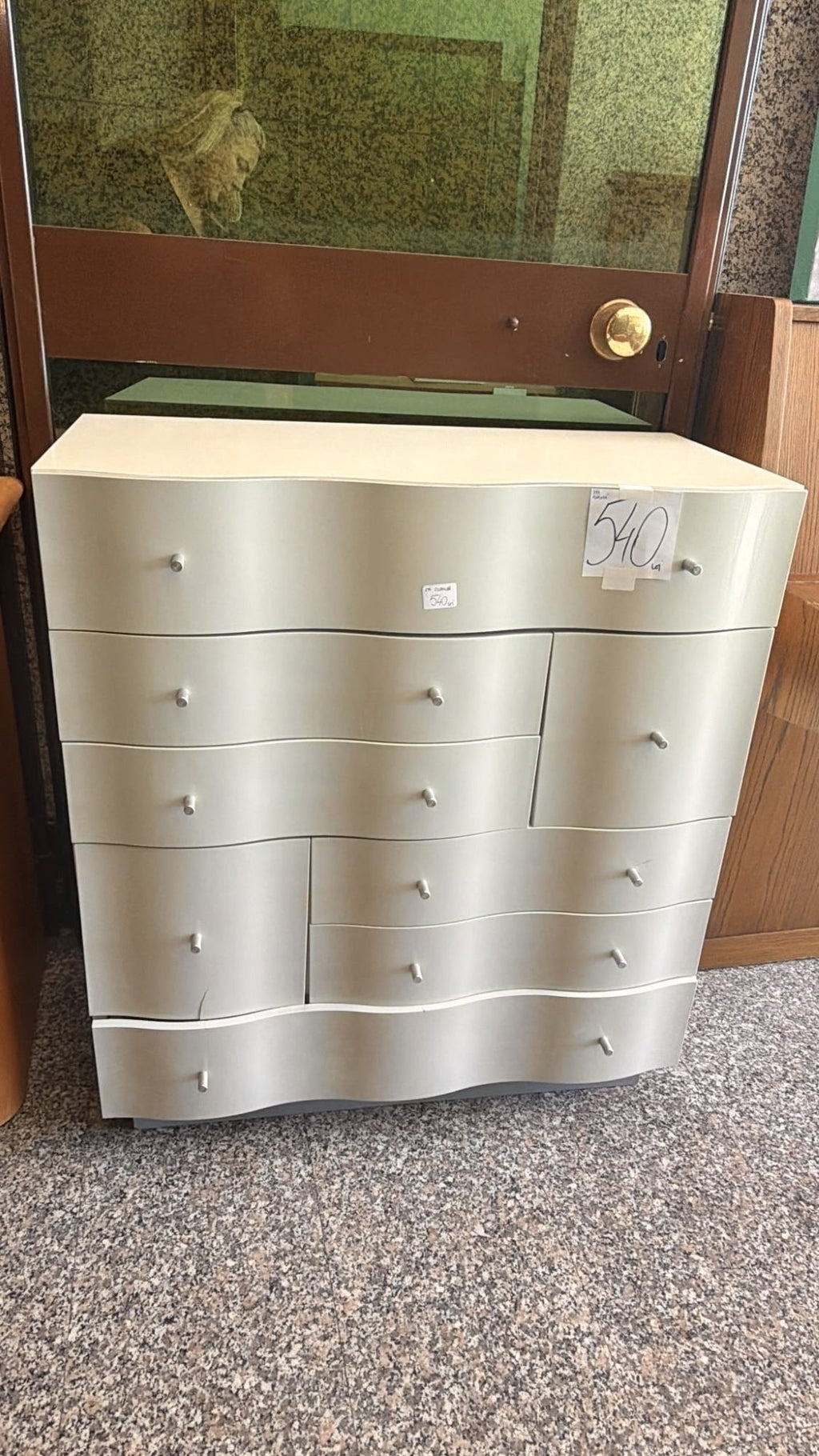 Comodă Albă cu 8 Sertare – 82 × 40 × 92 cm
