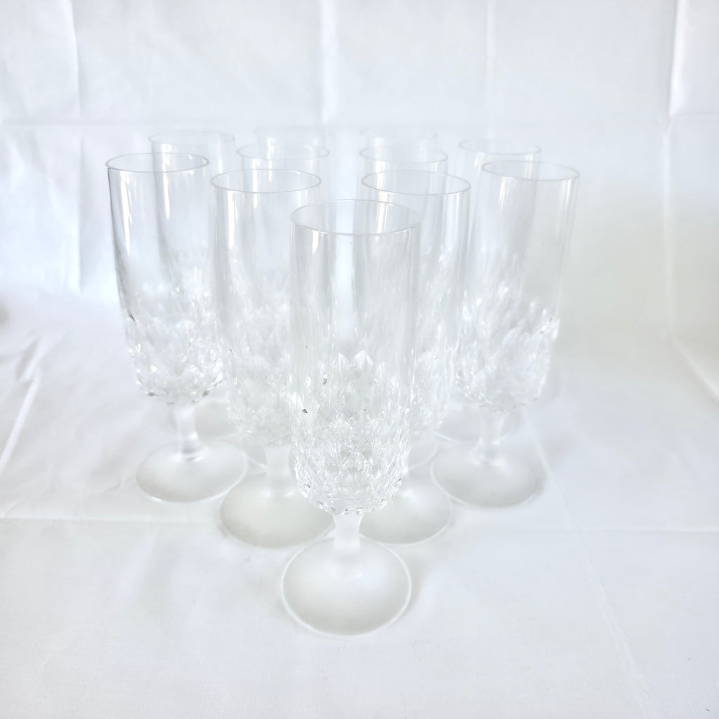 Set 11 Pahare din Cristal 24% PbO – Ø5 × 18,5 cm