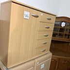 Comodă din PAL cu 1 Ușă și 5 Sertare – 100 × 36 × 86 cm