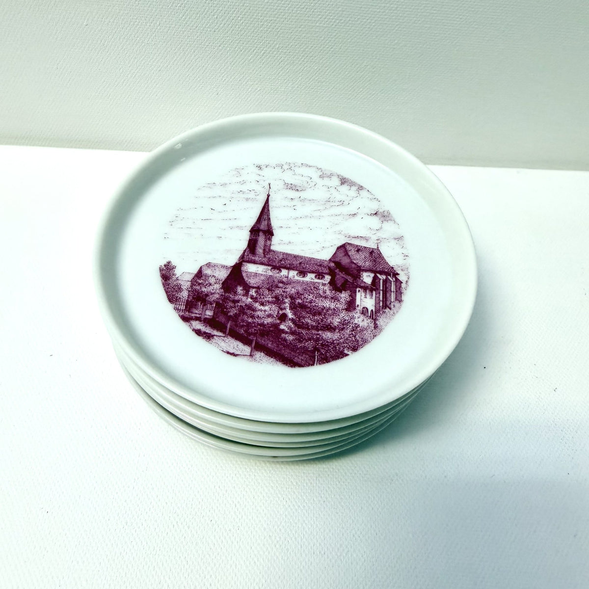Set 6 Farfurioare Höchst „Justinus Kirsche” – Ø11 cm