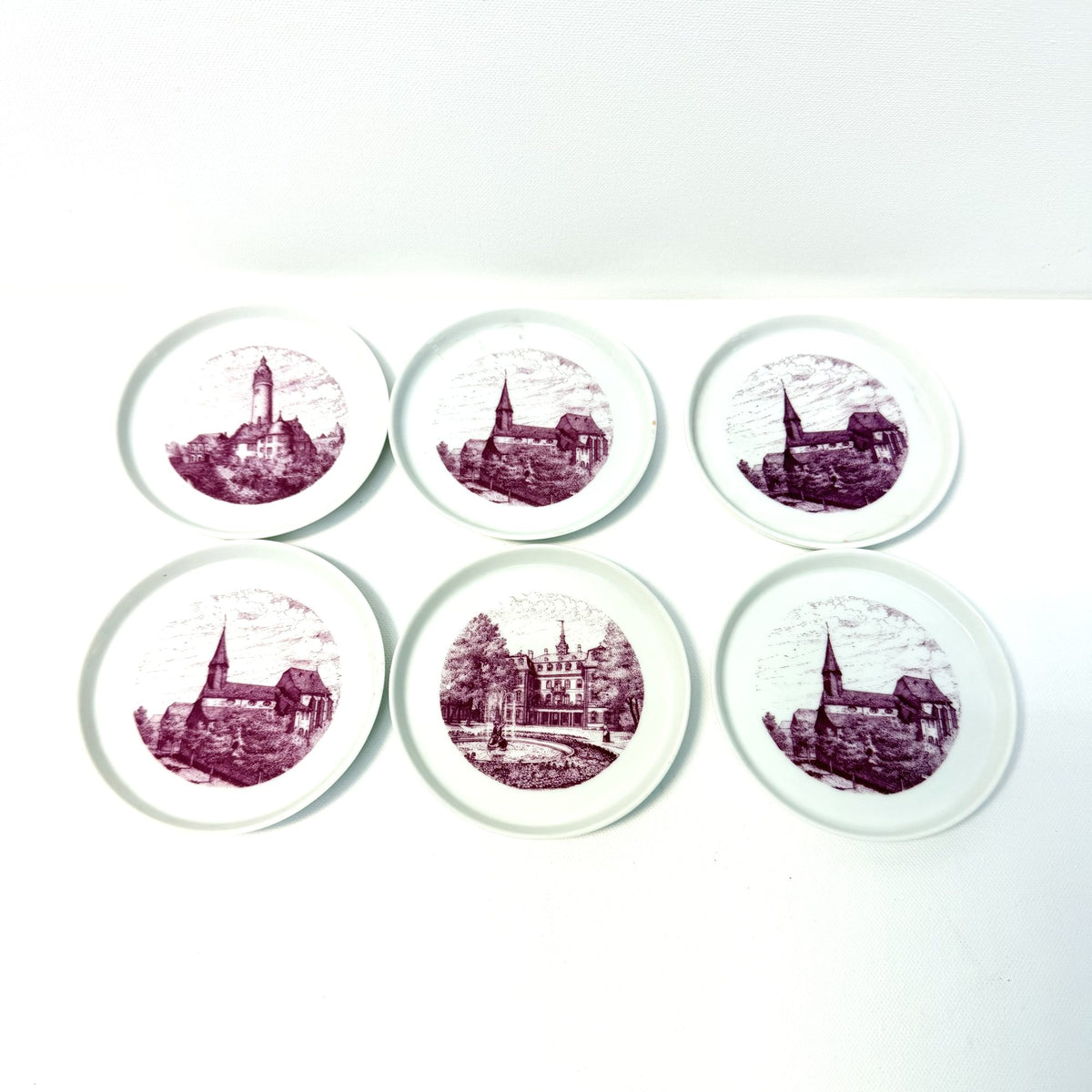 Set 6 Farfurioare Höchst „Justinus Kirsche” – Ø11 cm