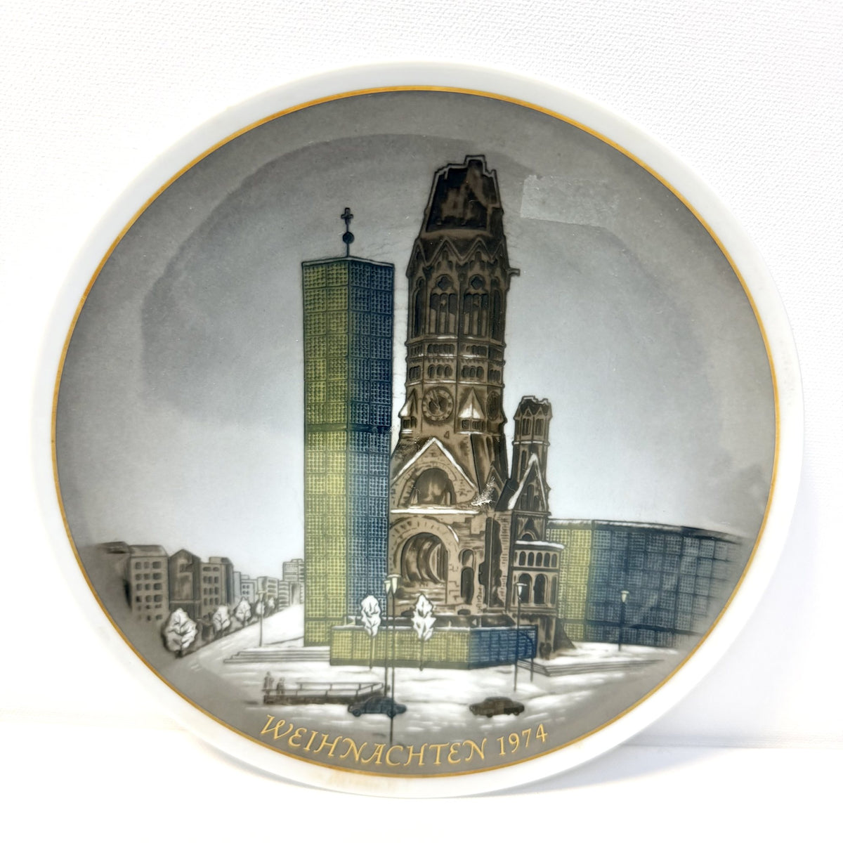 Farfurie Decorativă din Porțelan Fin Rosenthal „Weihnachten 1974” – Ø22 cm