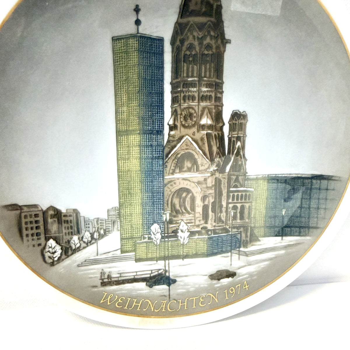 Farfurie Decorativă din Porțelan Fin Rosenthal „Weihnachten 1974” – Ø22 cm