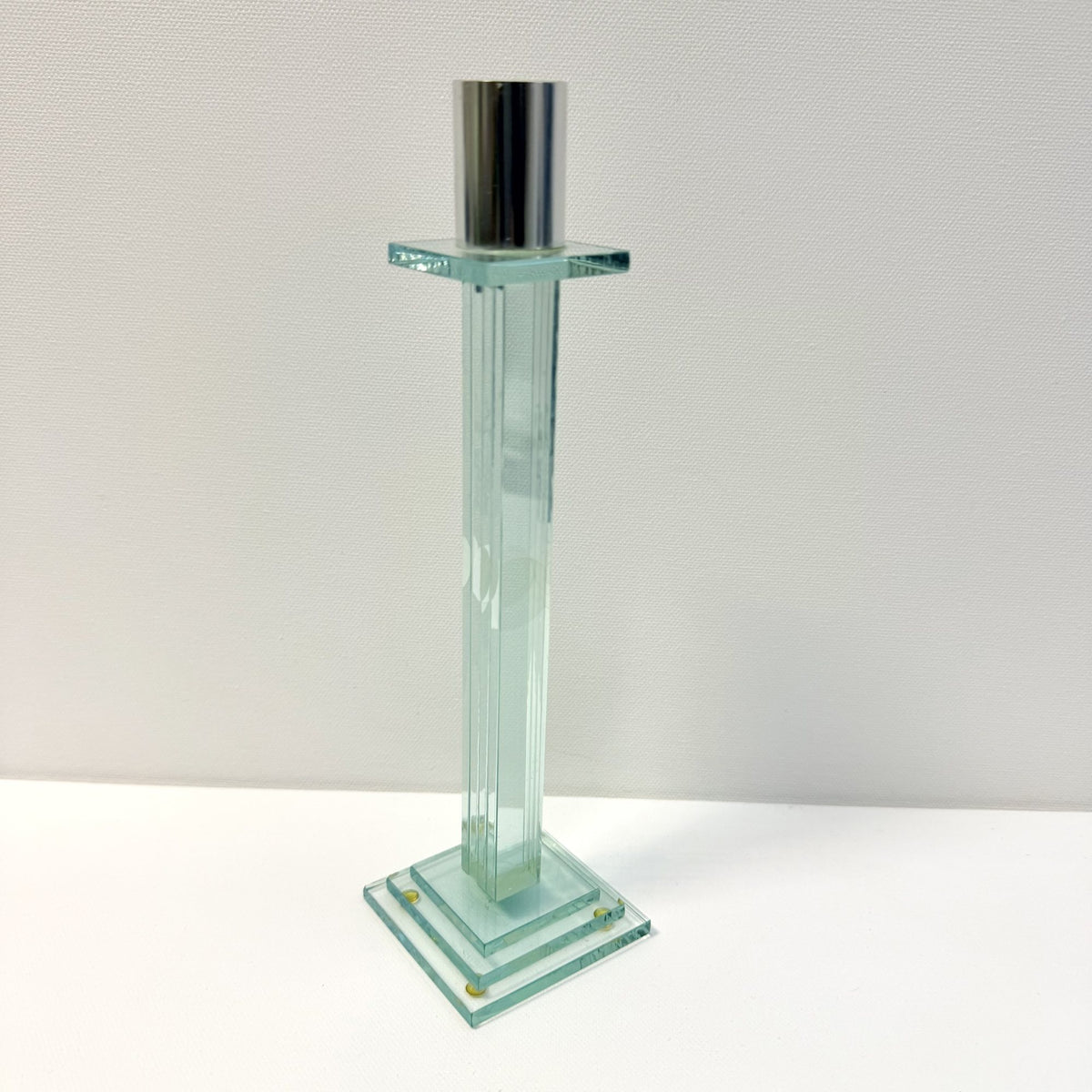 Suport de Lumânare din Sticlă – 6 × 6 × 23 cm