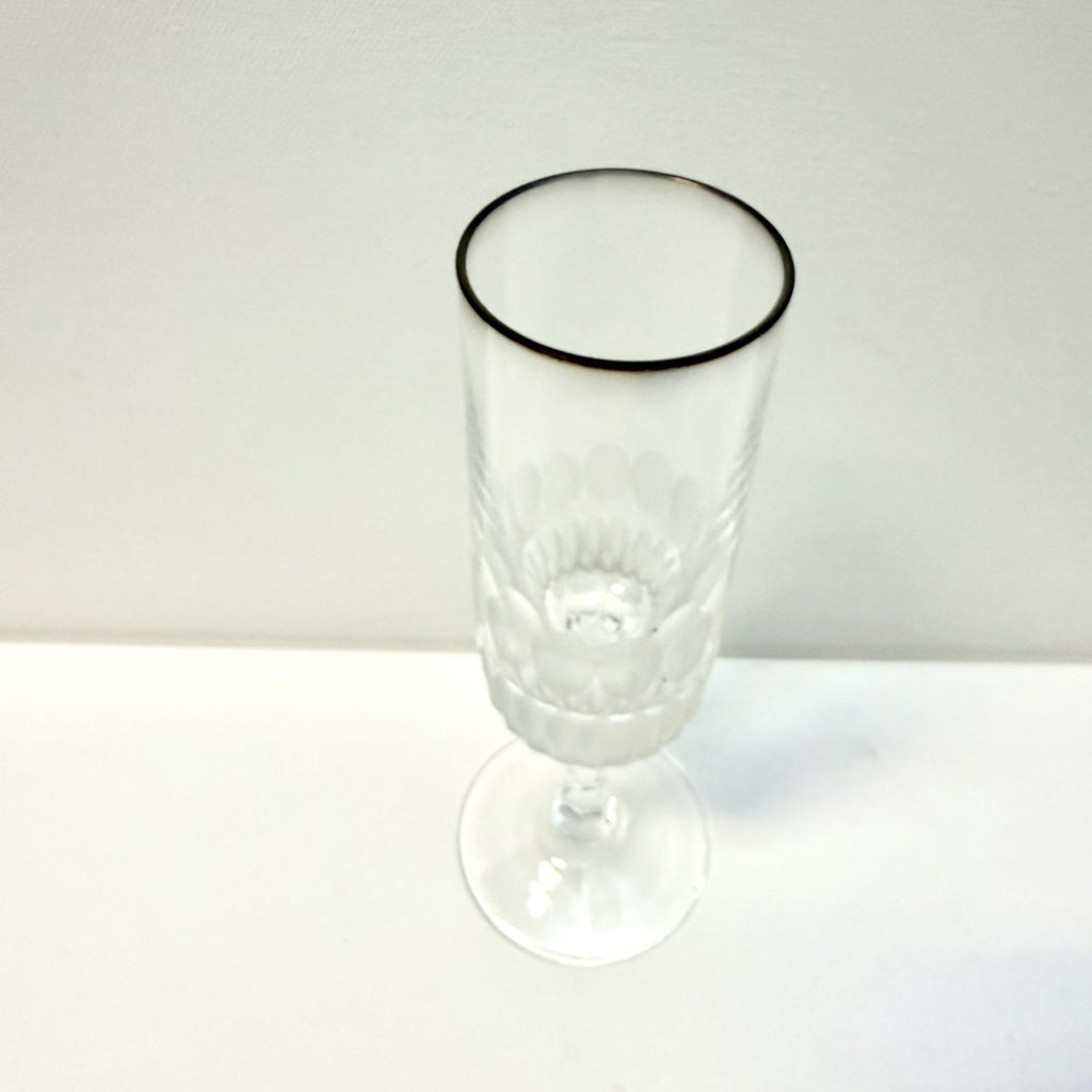 Set 6 Pahare pentru Șampanie din Cristal 24% PbO – Ø5 × 19 cm