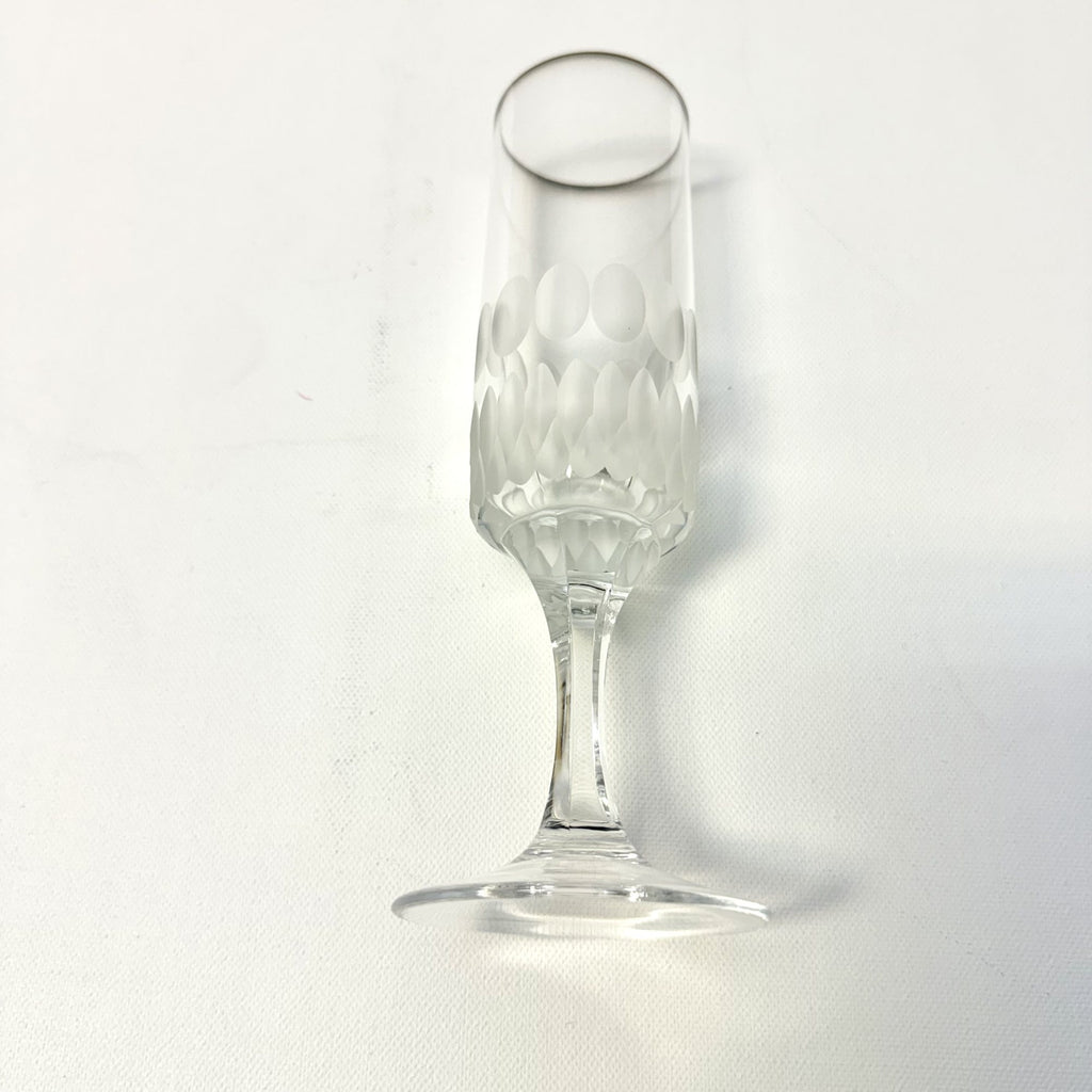 Set 6 Pahare pentru Șampanie din Cristal 24% PbO – Ø5 × 19 cm