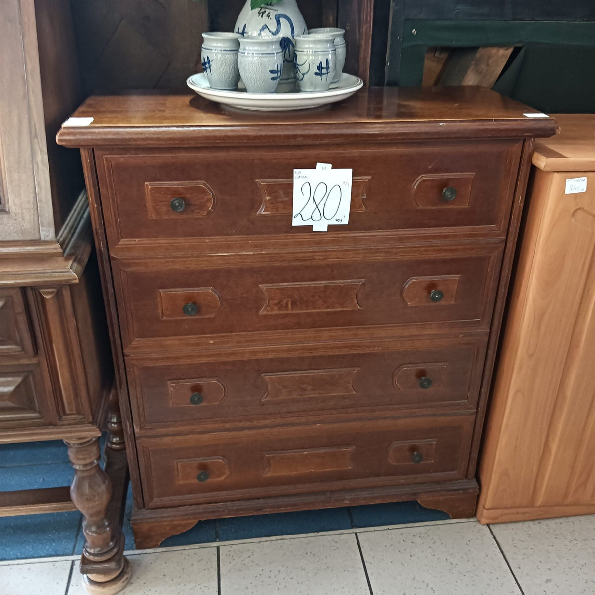 Comodă din Lemn cu 1 Ușă – 78 × 33 × 90 cm