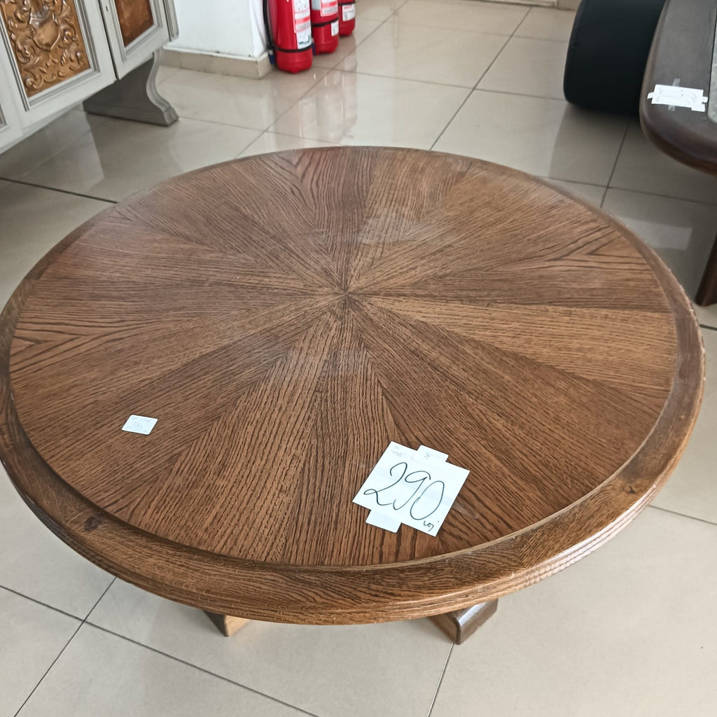 Masă de Cafea Rotundă din Lemn – Ø100 × 53 cm