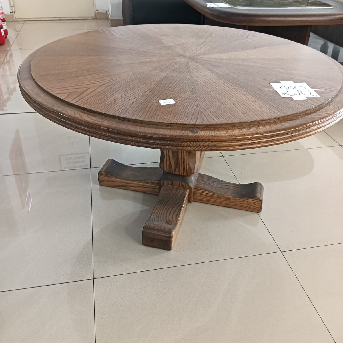 Masă de Cafea Rotundă din Lemn – Ø100 × 53 cm