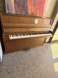 Pianină Vintage cu Placă din Bronz – 143 × 56 × 110 cm