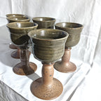 Set 6 Pahare din Ceramică Lucrate Manual – Ø8 × 14 cm
