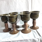 Set 6 Pahare din Ceramică Lucrate Manual – Ø8 × 14 cm