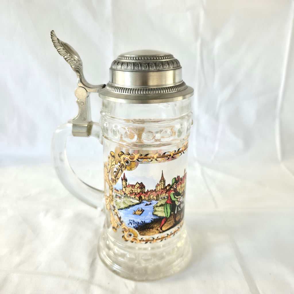 Halbă Vintage Germană cu Capac – Ø9 × 13 × 20 cm