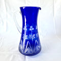 Carafă Vintage din Cristal Albastru – 10 × 15 × 27 cm
