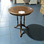 Masă de Cafea Rotundă din Lemn cu Intarsie – Ø50 × 57 cm
