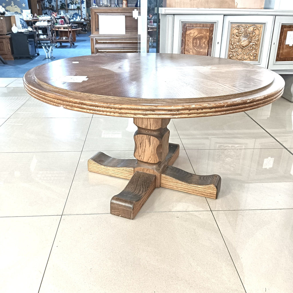 Masă de Cafea Rotundă din Lemn – Ø100 × 53 cm