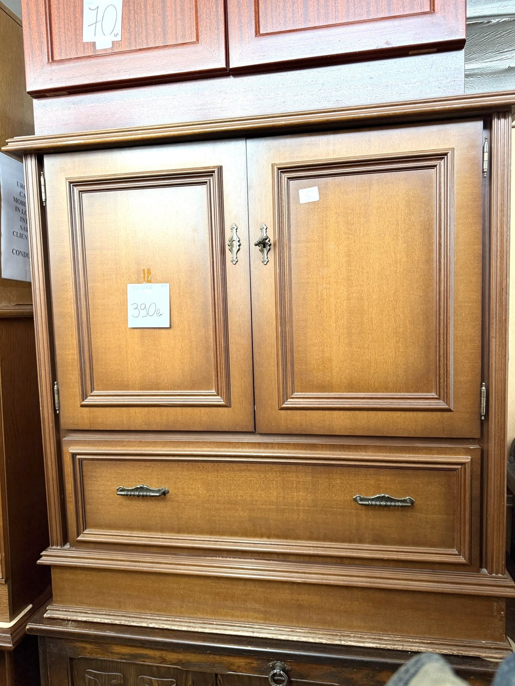 Comodă din Lemn cu 2 Uși și 1 Sertar – 103 × 50 × 106 cm