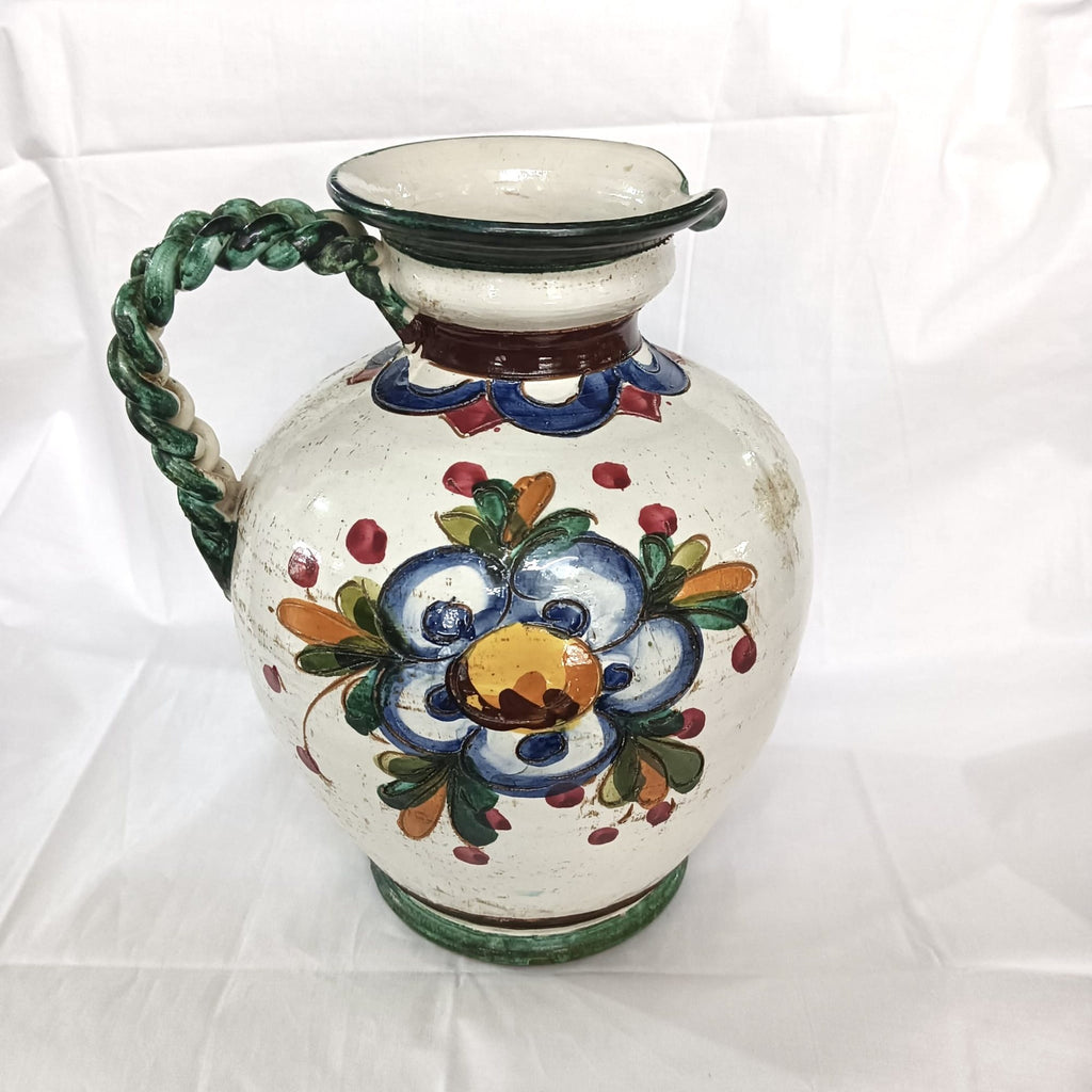 Carafă din Ceramică Lucrată și Pictată Manual – Ø20 × 25 cm
