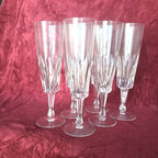 Set 8 Pahare de Șampanie din Cristal 24% PbO – Ø5 × 18 cm