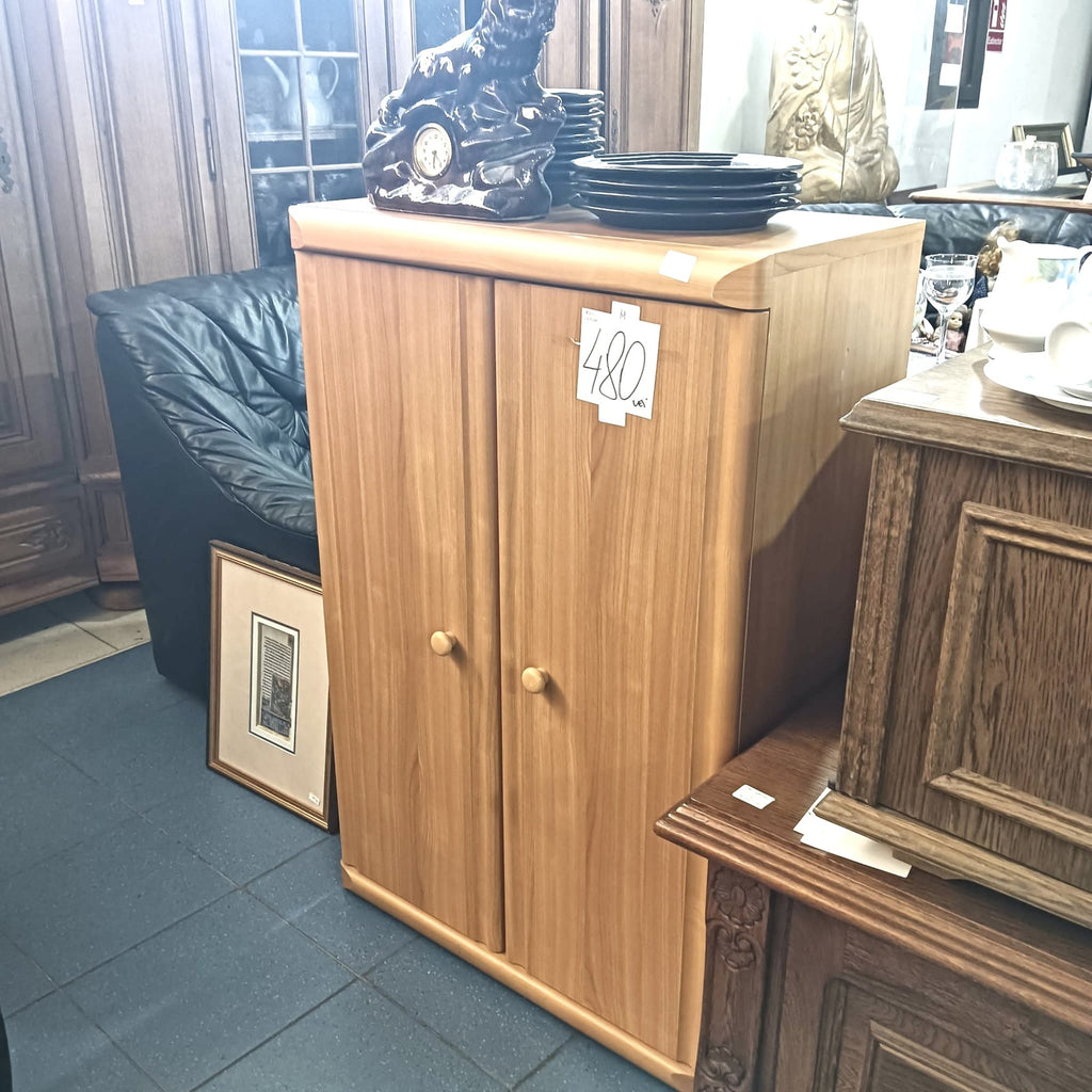 Comodă din Lemn și PAL cu 2 Uși – 70 × 38 × 107 cm